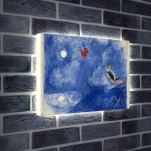 Лайтбокс световая панель - Aleko and Zemphira by Moonlight, decor for Aleko. Марк Шагал