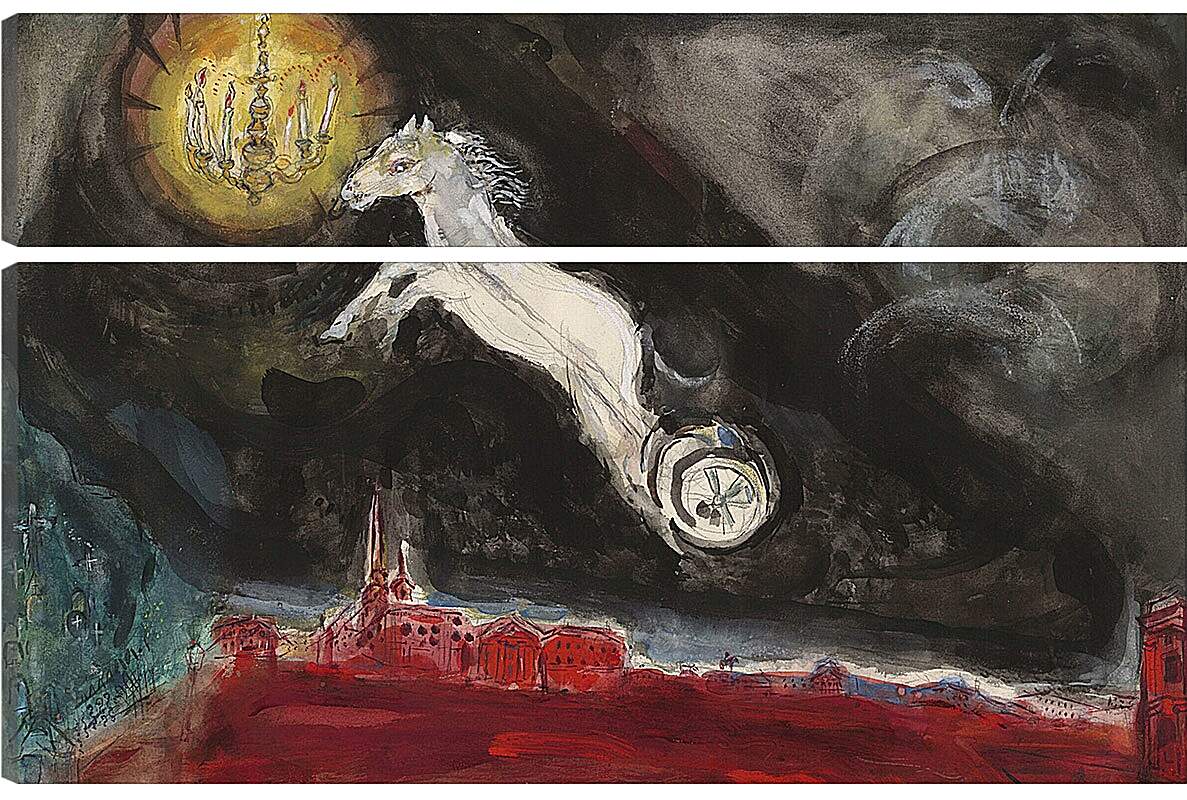 Модульная картина - A Fantasy of St. Марк Шагал