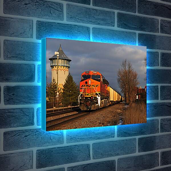 Лайтбокс световая панель - Поезд