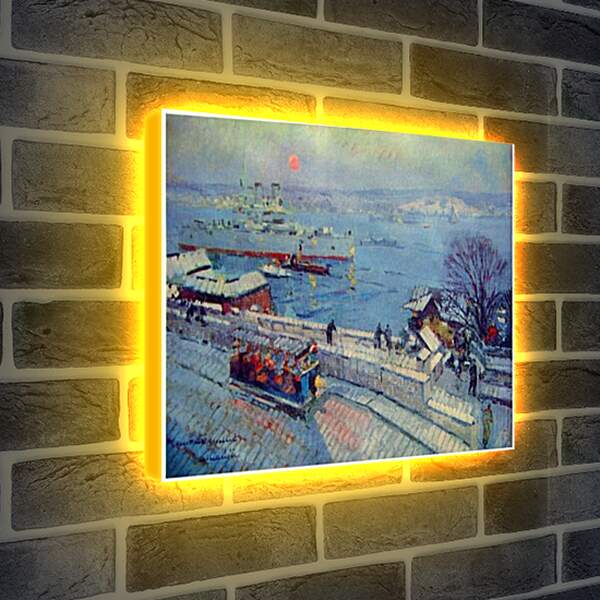 Лайтбокс световая панель - Севастополь зимой. Коровин Константин