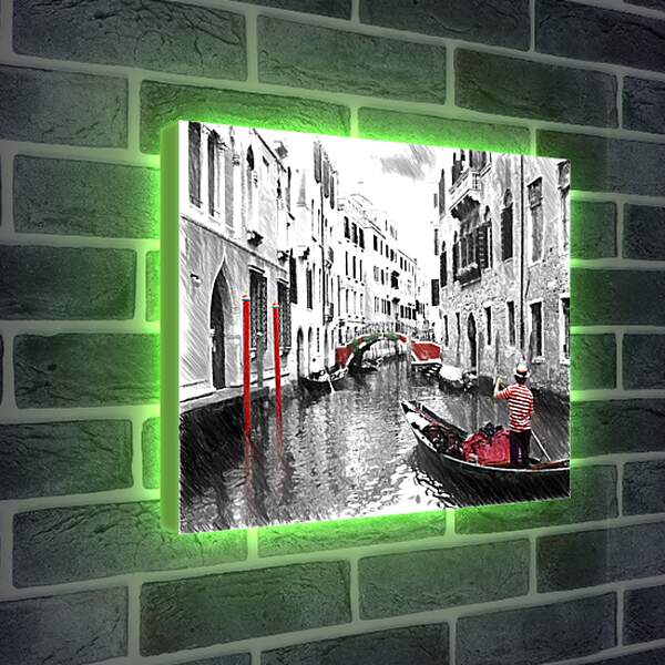 Лайтбокс световая панель - Гондольер Венеция