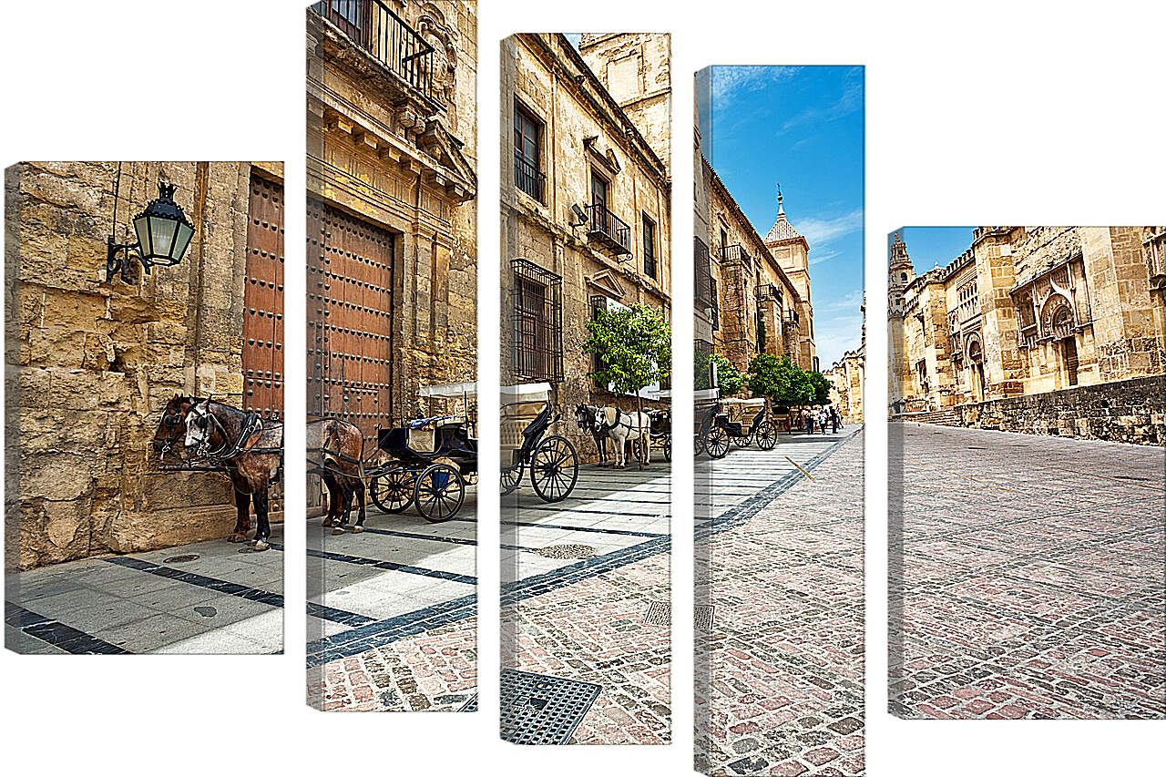 Модульная картина - Улица в Испанском городке