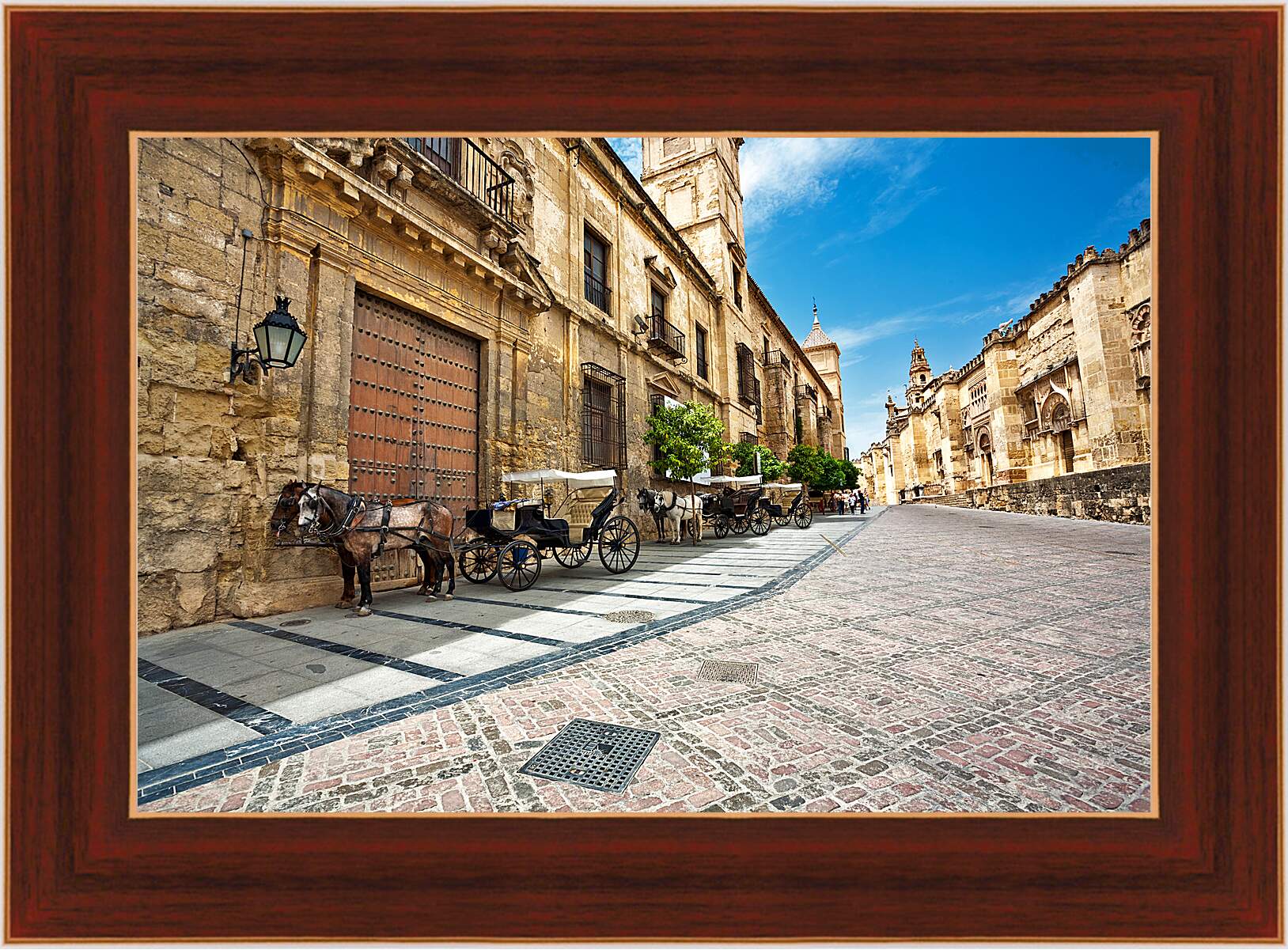 Картина в раме - Улица в Испанском городке