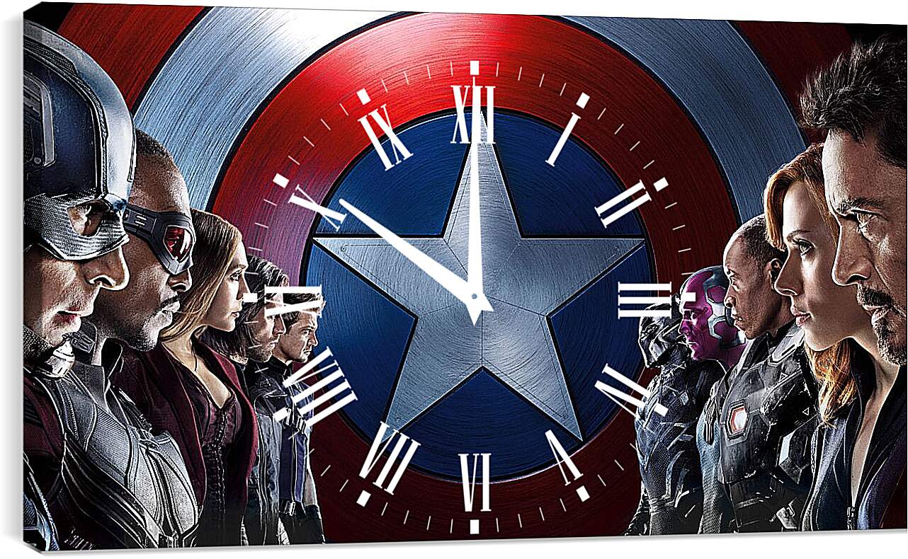 Часы картина - Капитан Америка