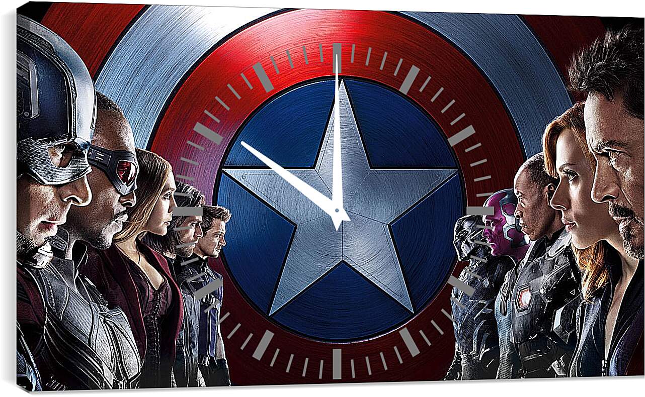 Часы картина - Капитан Америка