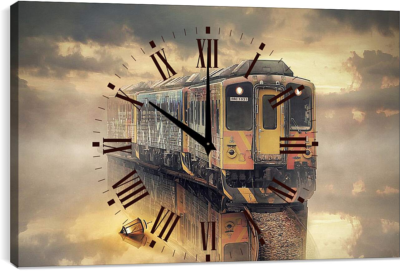 Часы картина - Поезд
