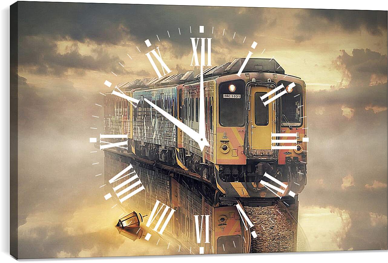 Часы картина - Поезд