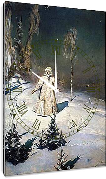 Часы картина - Снегурочка. Виктор Васнецов