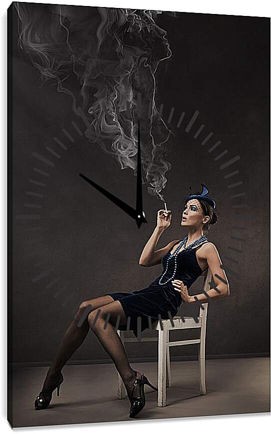 Часы картина - Дым