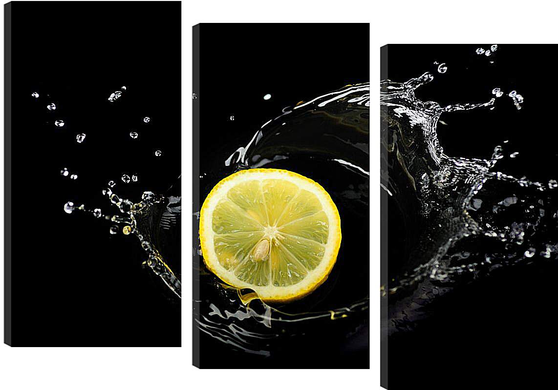 Модульная картина - Лимон и вода