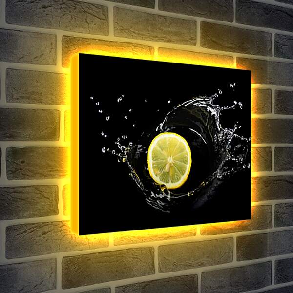 Лайтбокс световая панель - Лимон и вода