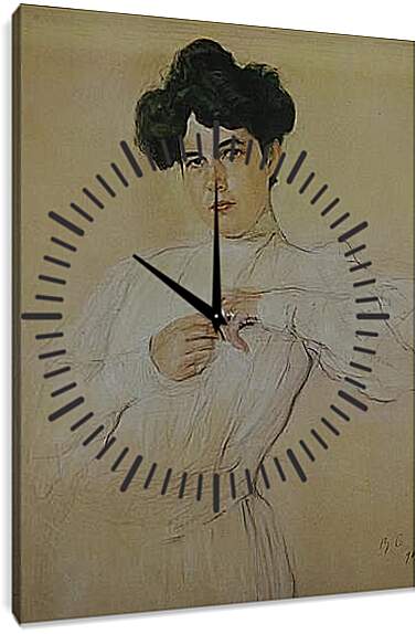 Часы картина - Портрет Марии Боткиной. Валентин Александрович Серов
