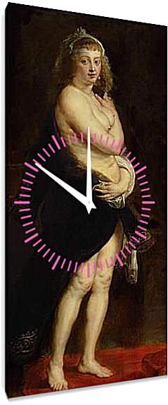 Часы картина - Helena Fourment in a Fur Robe. Питер Пауль Рубенс