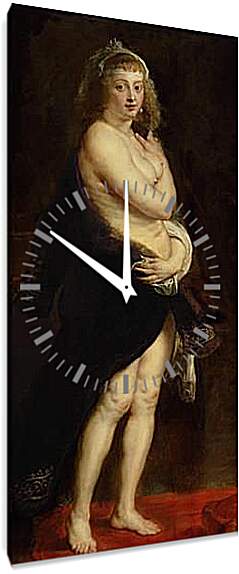 Часы картина - Helena Fourment in a Fur Robe. Питер Пауль Рубенс