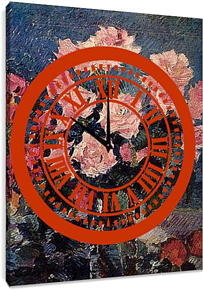Часы картина - Розы. Коровин Константин