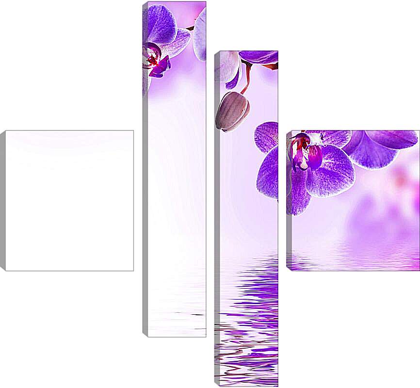 Модульная картина - Фиолетовые орхидеи