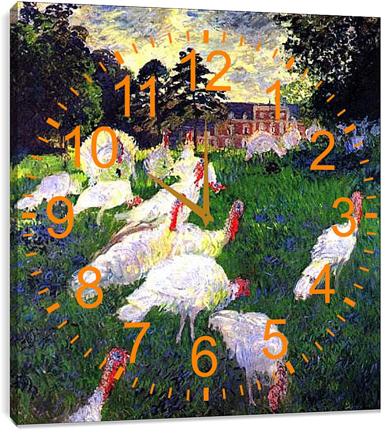 Часы картина - The Turkeys. Клод Моне