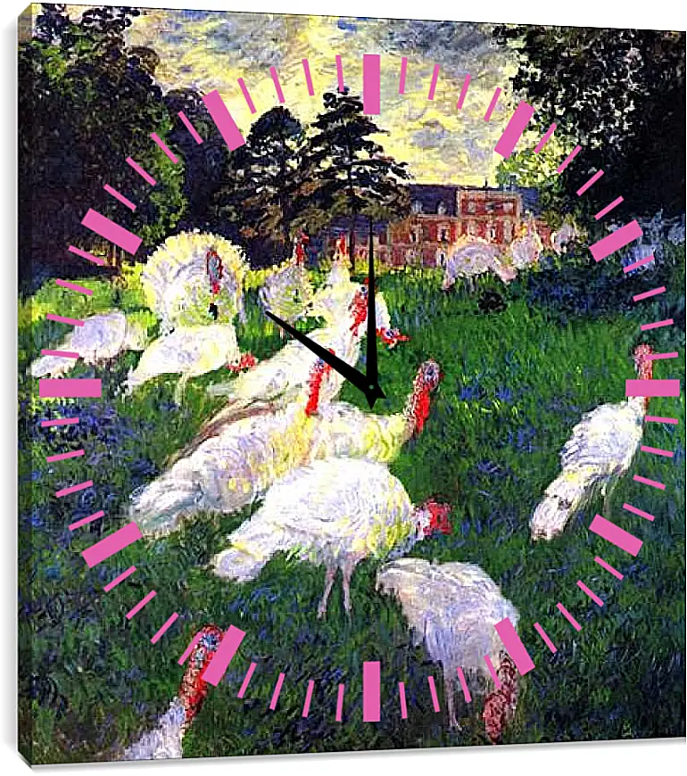 Часы картина - The Turkeys. Клод Моне