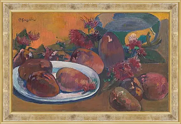 Картина в раме - Still Life with Mangoes 1.Поль Гоген