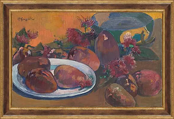 Картина в раме - Still Life with Mangoes 1.Поль Гоген