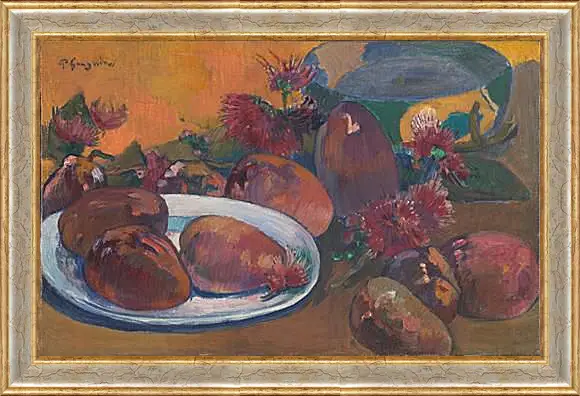 Картина в раме - Still Life with Mangoes 1.Поль Гоген