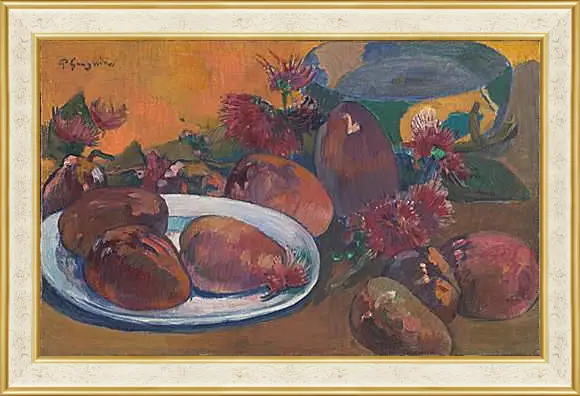 Картина в раме - Still Life with Mangoes 1.Поль Гоген