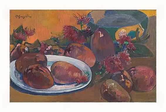 Картина в раме - Still Life with Mangoes 1.Поль Гоген