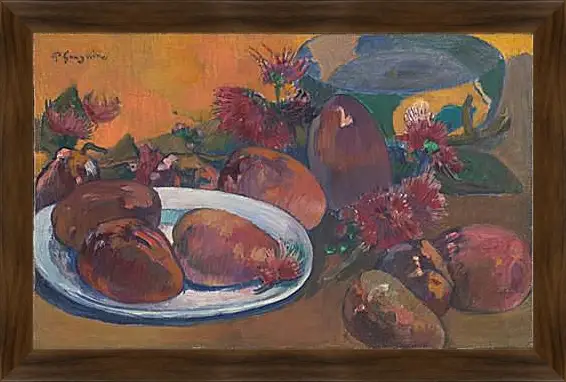 Картина в раме - Still Life with Mangoes 1.Поль Гоген