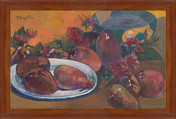 Картина в раме - Still Life with Mangoes 1.Поль Гоген