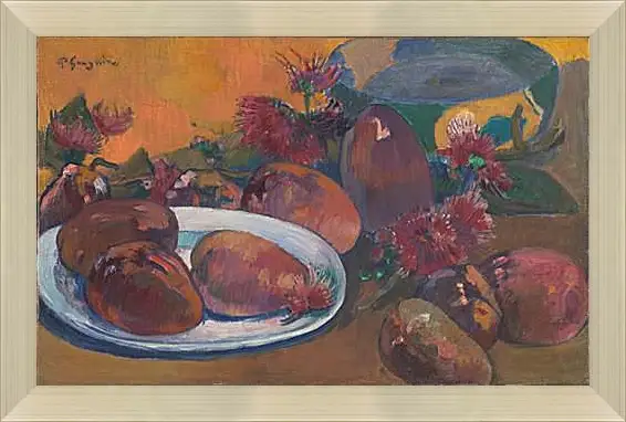 Картина в раме - Still Life with Mangoes 1.Поль Гоген