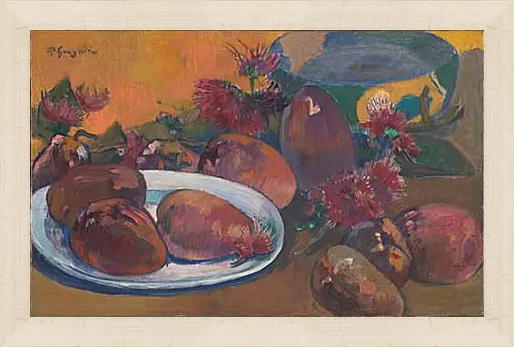 Картина в раме - Still Life with Mangoes 1.Поль Гоген