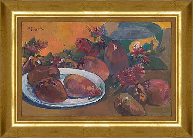 Картина в раме - Still Life with Mangoes 1.Поль Гоген