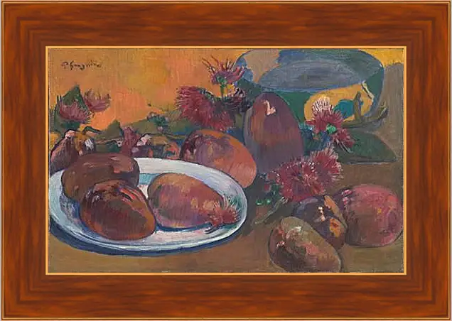 Картина в раме - Still Life with Mangoes 1.Поль Гоген