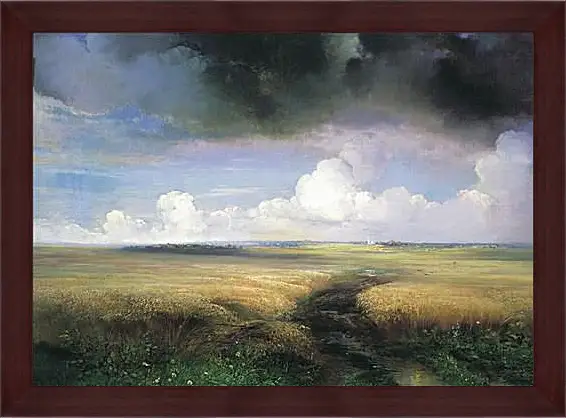 Картина в раме - Рожь. Саврасов Алексей
