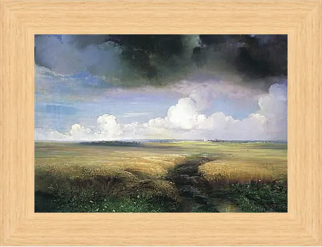 Картина в раме - Рожь. Саврасов Алексей