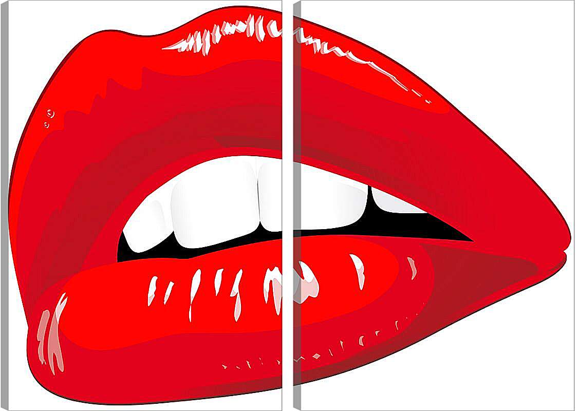Модульная картина - Красные губы