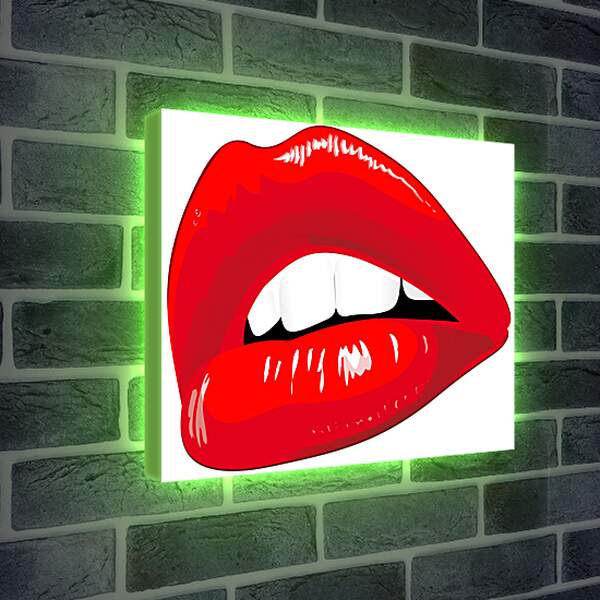 Лайтбокс световая панель - Красные губы
