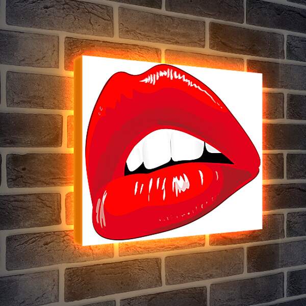 Лайтбокс световая панель - Красные губы