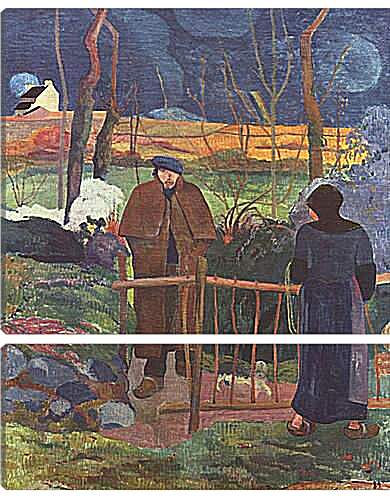 Модульная картина - Bonjour Monsieur Gauguin. Поль Гоген