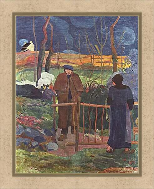Картина в раме - Bonjour Monsieur Gauguin. Поль Гоген