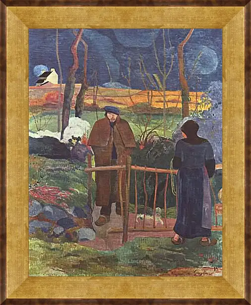 Картина в раме - Bonjour Monsieur Gauguin. Поль Гоген