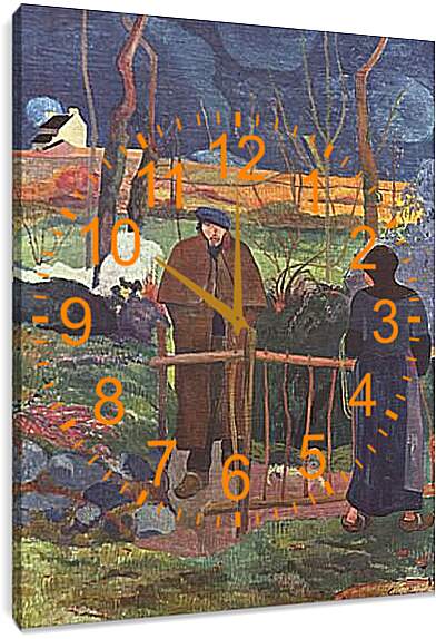 Часы картина - Bonjour Monsieur Gauguin. Поль Гоген