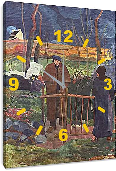 Часы картина - Bonjour Monsieur Gauguin. Поль Гоген
