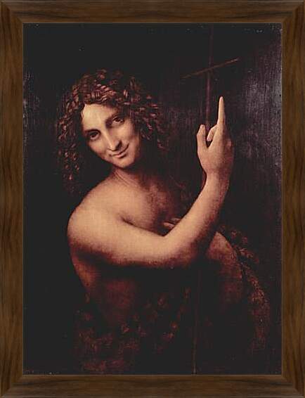 Картина в раме - San Giovanni Battista. Леонардо да Винчи