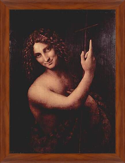 Картина в раме - San Giovanni Battista. Леонардо да Винчи