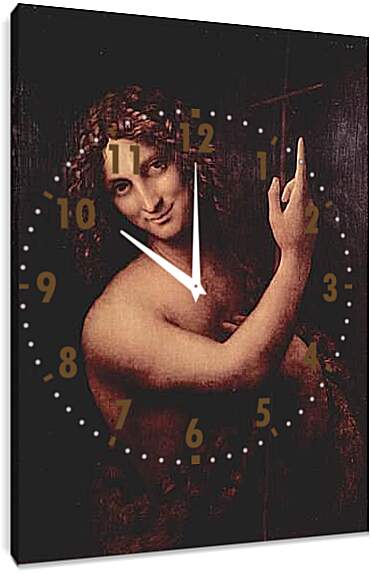 Часы картина - San Giovanni Battista. Леонардо да Винчи