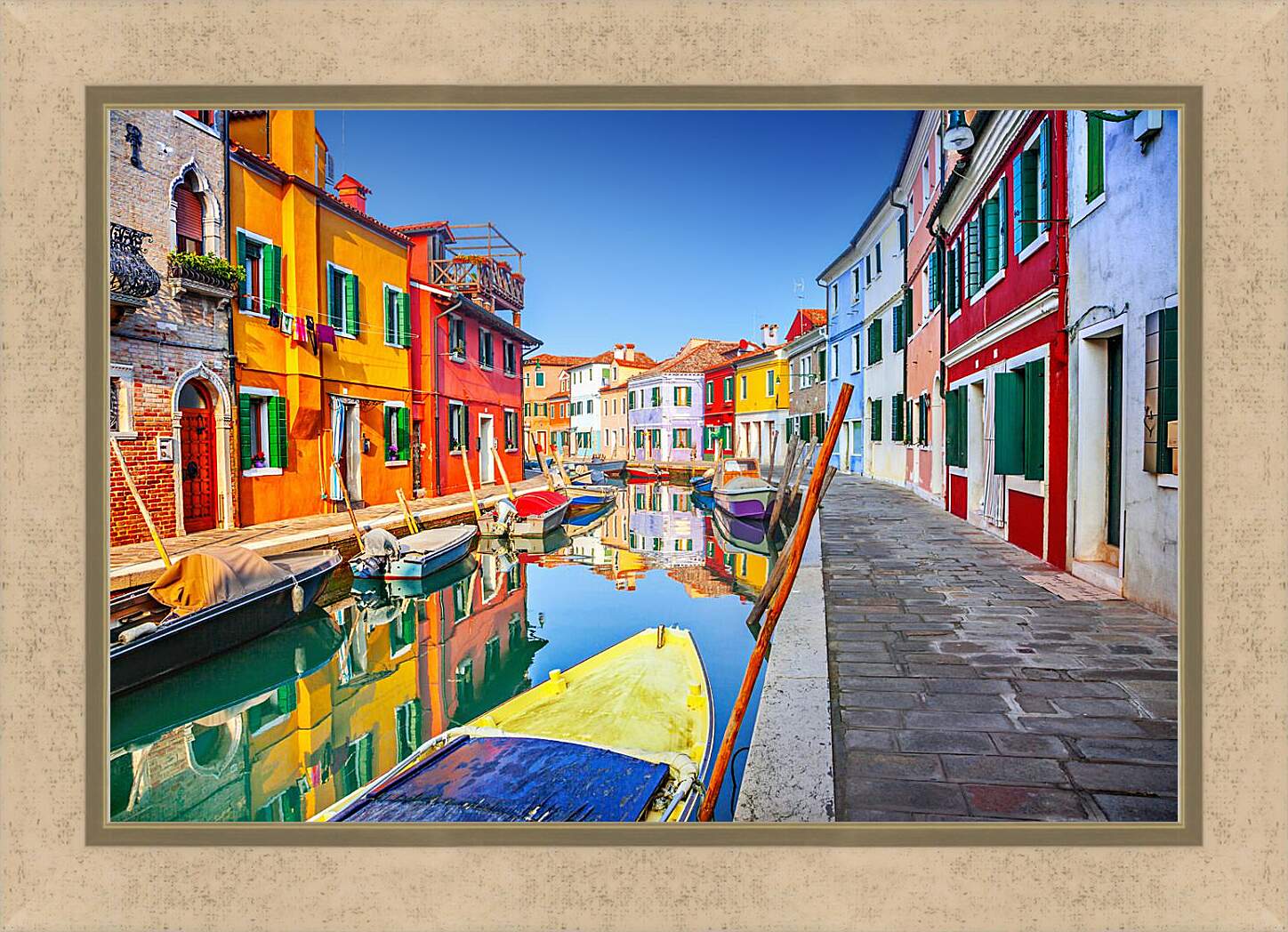 Картина в раме - Яркая Венеция