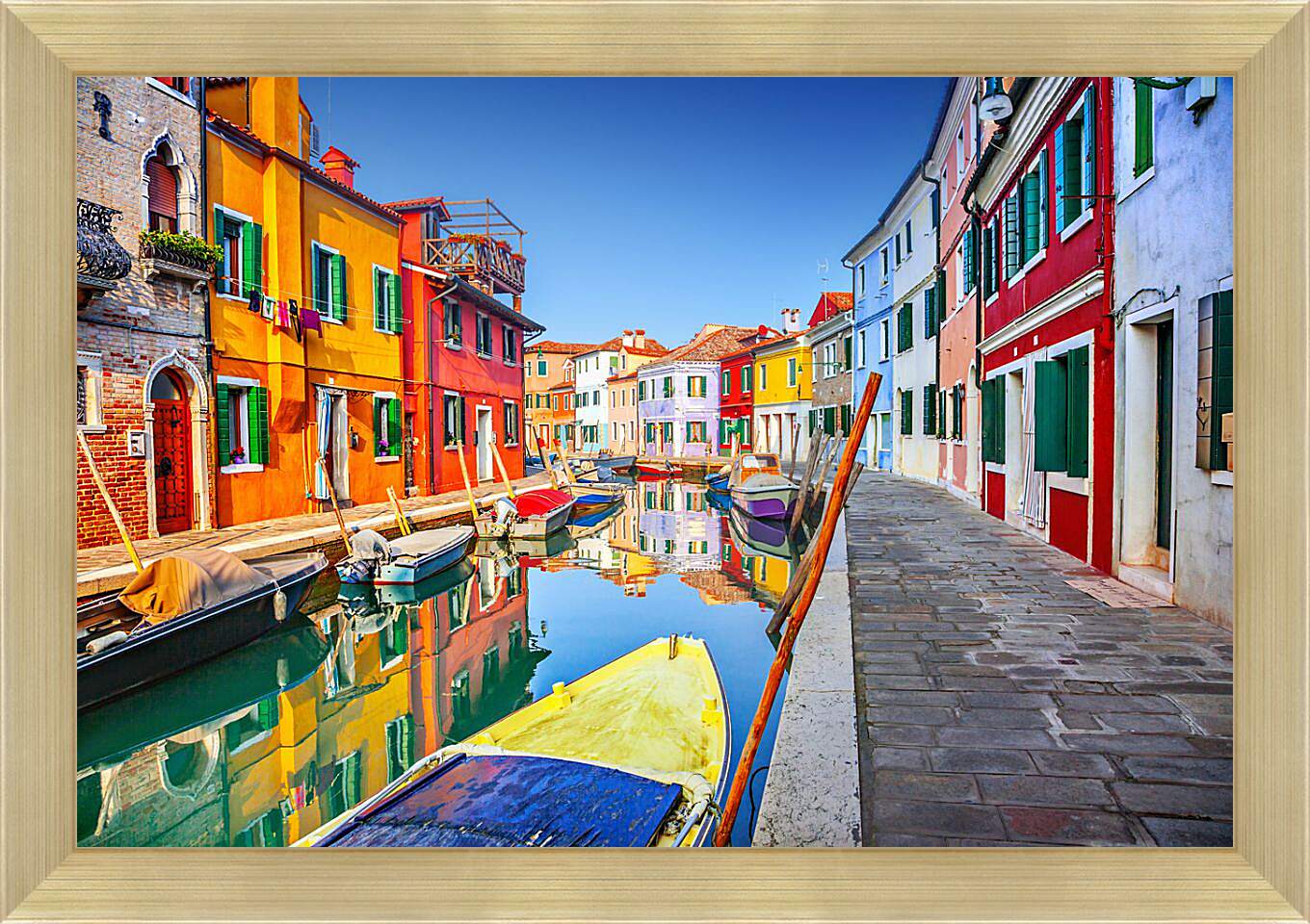 Картина в раме - Яркая Венеция