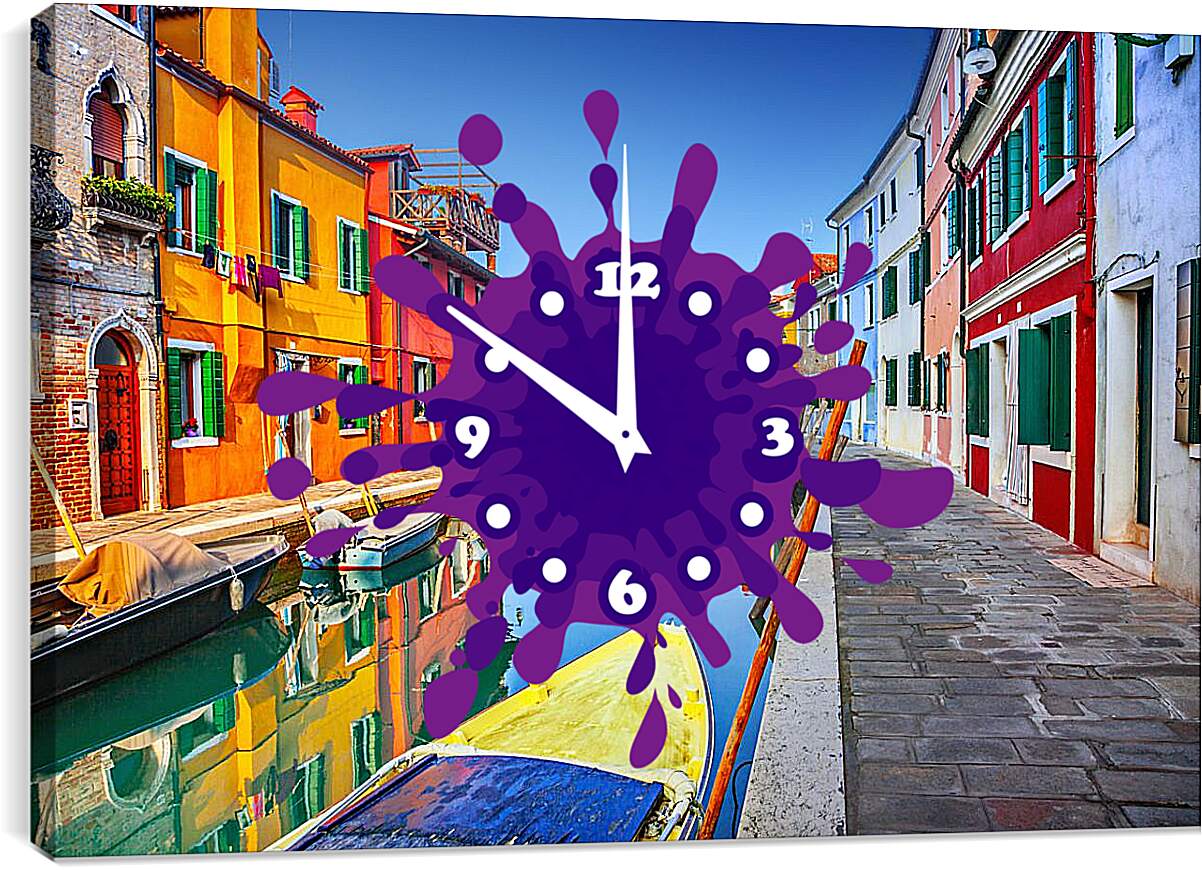 Часы картина - Яркая Венеция