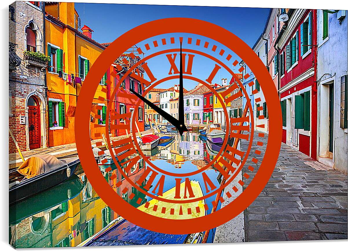 Часы картина - Яркая Венеция